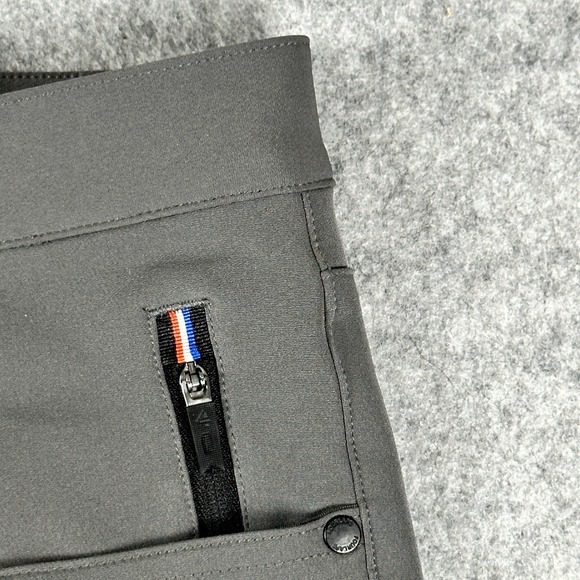 FourLaps Traverse Pants Mens 33x34 Gray Polyester Stretch Flat Front Straight - Picture 4 of 15